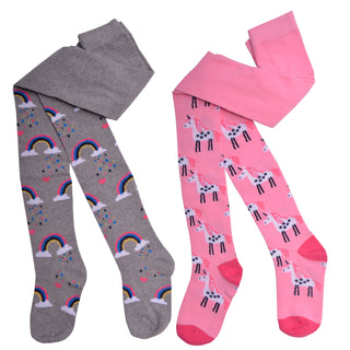 Girls 2PK Unicorn Fine Knit Tights